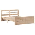 Miniatyrbilde 4 av 11: vidaXL Sengeramme med hodegavl 150x200 cm heltre furu