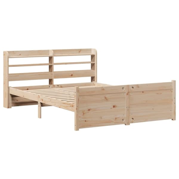 vidaXL Sengeramme med hodegavl 150x200 cm heltre furu