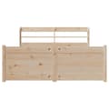 Miniatyrbilde 7 av 11: vidaXL Sengeramme med hodegavl 150x200 cm heltre furu