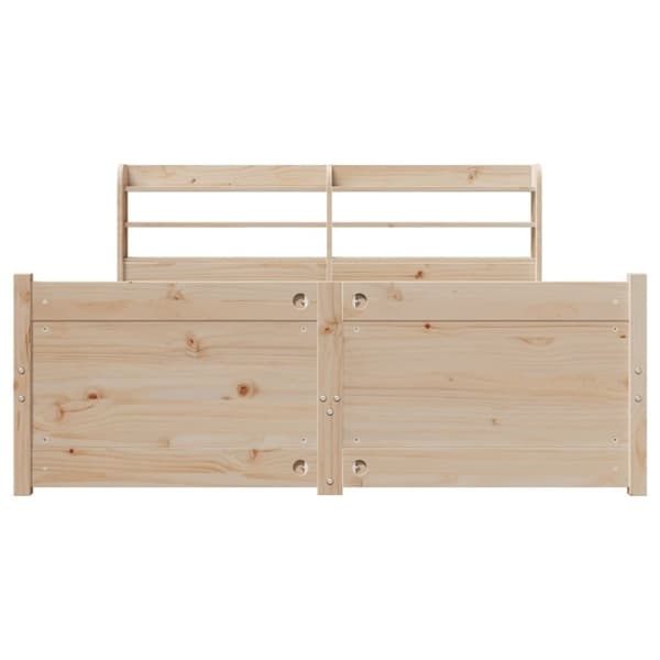 vidaXL Sengeramme med hodegavl 150x200 cm heltre furu