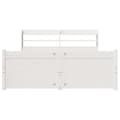 Miniatyrbilde 7 av 11: vidaXL Sengeramme med hodegavl hvit 140x200 cm heltre furu