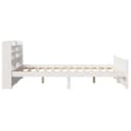 Miniatyrbilde 8 av 11: vidaXL Sengeramme med hodegavl hvit 140x200 cm heltre furu