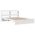 Miniatyrbilde 4 av 11: vidaXL Sengeramme med hodegavl hvit 160x200 cm heltre furu