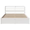 Miniatyrbilde 5 av 11: vidaXL Sengeramme med hodegavl hvit 160x200 cm heltre furu