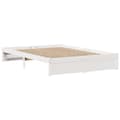 Miniatyrbilde 6 av 11: vidaXL Sengeramme med hodegavl hvit 160x200 cm heltre furu