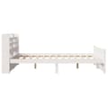 Miniatyrbilde 8 av 11: vidaXL Sengeramme med hodegavl hvit 160x200 cm heltre furu