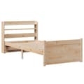 Miniatyrbilde 4 av 11: vidaXL Sengeramme med hodegavl 75x190 cm heltre furu