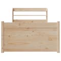 Miniatyrbilde 5 av 11: vidaXL Sengeramme med hodegavl 75x190 cm heltre furu