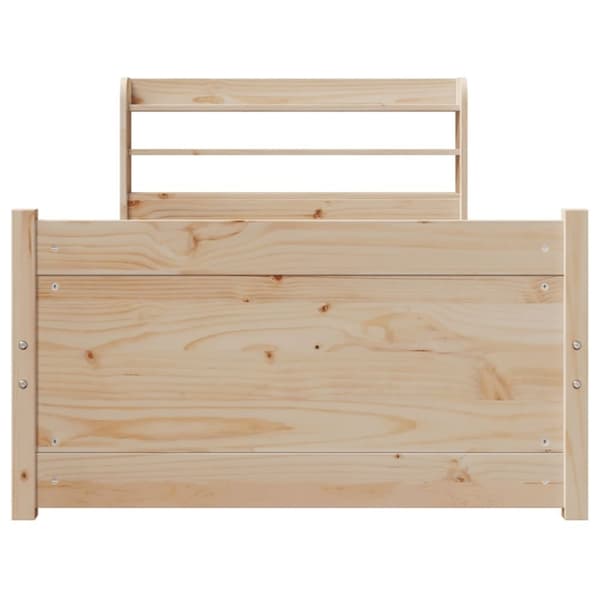 vidaXL Sengeramme med hodegavl 75x190 cm heltre furu
