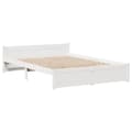 Miniatyrbilde 6 av 11: vidaXL Sengeramme med hodegavl hvit 140x190 cm heltre furu