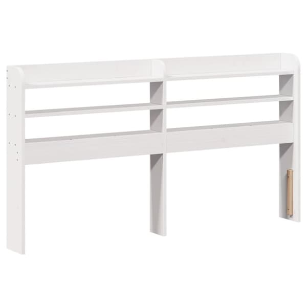 vidaXL Sengeramme med hodegavl hvit 140x190 cm heltre furu