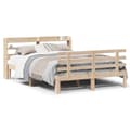 Miniatyrbilde 3 av 11: vidaXL Sengeramme med hodegavl 140x190 cm heltre furu