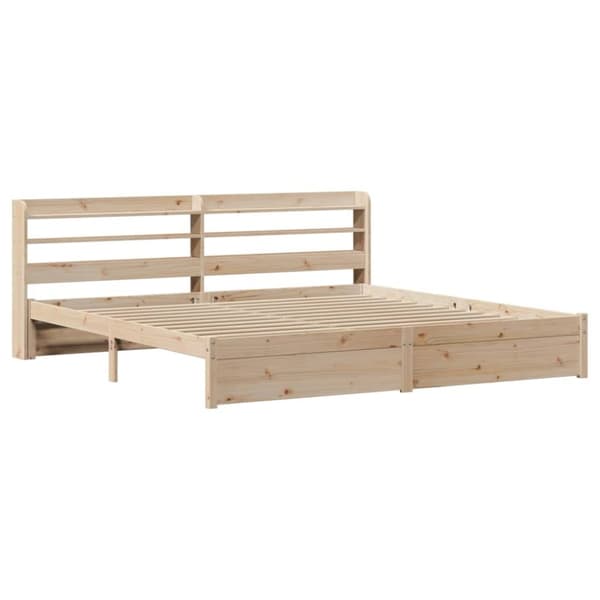 vidaXL Sengeramme med hodegavl 180x200 cm heltre furu