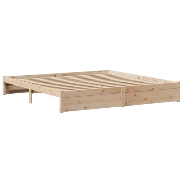 vidaXL Sengeramme med hodegavl 180x200 cm heltre furu