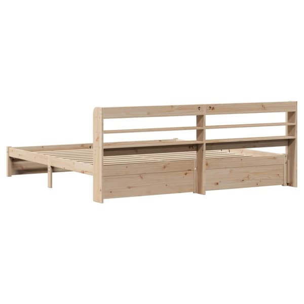 vidaXL Sengeramme med hodegavl 180x200 cm heltre furu