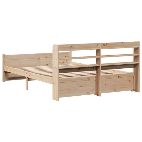 vidaXL Sengeramme med hodegavl 120x200 cm heltre furu