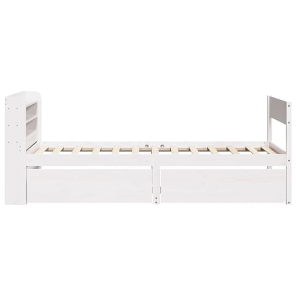 vidaXL Sengeramme uten madrass hvit 100x200 cm heltre furu