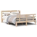 Miniatyrbilde 3 av 11: vidaXL Sengeramme med hodegavl 150x200 cm heltre furu