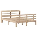 Miniatyrbilde 4 av 11: vidaXL Sengeramme med hodegavl 150x200 cm heltre furu