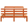 Miniatyrbilde 6 av 11: vidaXL Sengeramme med hodegavl voksbrun 140x190 cm heltre furu