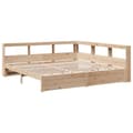Miniatyrbilde 5 av 11: vidaXL Seng med bokhylle uten madrass 180x200 cm heltre furu