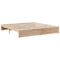 Miniatyrbilde 8 av 11: vidaXL Seng med bokhylle uten madrass 180x200 cm heltre furu