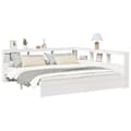 Miniatyrbilde 4 av 11: vidaXL Seng med bokhylle uten madrass 160x200 cm heltre furu