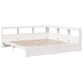 Miniatyrbilde 5 av 11: vidaXL Seng med bokhylle uten madrass 160x200 cm heltre furu