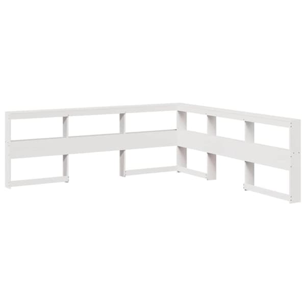 vidaXL Seng med bokhylle uten madrass 160x200 cm heltre furu