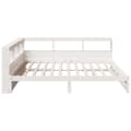 Miniatyrbilde 9 av 11: vidaXL Seng med bokhylle uten madrass 160x200 cm heltre furu