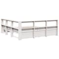 Miniatyrbilde 10 av 11: vidaXL Seng med bokhylle uten madrass 160x200 cm heltre furu