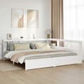 Miniatyrbilde 2 av 11: vidaXL Seng med bokhylle uten madrass 160x200 cm heltre furu