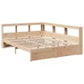 Miniatyrbilde 5 av 11: vidaXL Seng med bokhylle uten madrass 150x200 cm heltre furu