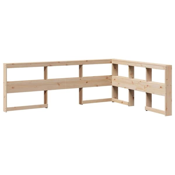 vidaXL Seng med bokhylle uten madrass 150x200 cm heltre furu