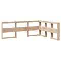 Miniatyrbilde 7 av 11: vidaXL Seng med bokhylle uten madrass 150x200 cm heltre furu