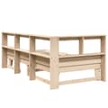 Miniatyrbilde 8 av 11: vidaXL Seng med bokhylle uten madrass 90x190 cm heltre furu
