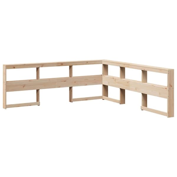 vidaXL Seng med bokhylle uten madrass 90x190 cm heltre furu