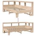 Miniatyrbilde 11 av 11: vidaXL Seng med bokhylle uten madrass 90x190 cm heltre furu