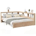 Miniatyrbilde 3 av 11: vidaXL Seng med bokhylle uten madrass 140x190 cm heltre furu