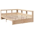Miniatyrbilde 5 av 11: vidaXL Seng med bokhylle uten madrass 140x190 cm heltre furu