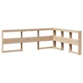 Miniatyrbilde 7 av 11: vidaXL Seng med bokhylle uten madrass 140x190 cm heltre furu