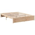 Miniatyrbilde 8 av 11: vidaXL Seng med bokhylle uten madrass 140x190 cm heltre furu