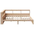 Miniatyrbilde 9 av 11: vidaXL Seng med bokhylle uten madrass 140x190 cm heltre furu
