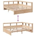 Miniatyrbilde 11 av 11: vidaXL Seng med bokhylle uten madrass 140x190 cm heltre furu