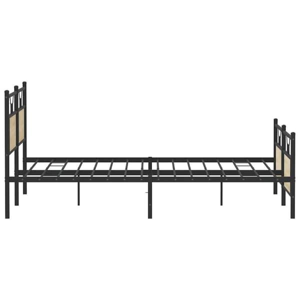 vidaXL sengeramme uden madras 160x200 cm metal sonoma-eg