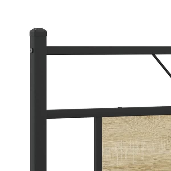 vidaXL sengeramme uden madras 160x200 cm metal sonoma-eg