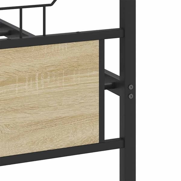 vidaXL sengeramme uden madras 160x200 cm metal sonoma-eg