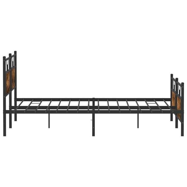 vidaXL sengeramme uden madras 183x213 cm metal røget egetræsfarve