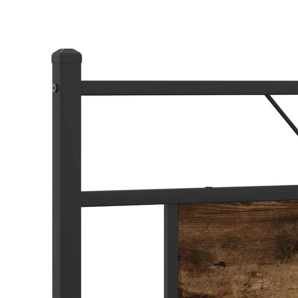 vidaXL sengeramme uden madras 183x213 cm metal røget egetræsfarve
