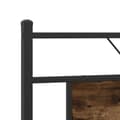Miniatyrbillede 10 af 11: vidaXL sengeramme uden madras 183x213 cm metal røget egetræsfarve